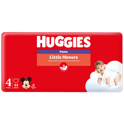 HUGGIES Couches-Culottes Little Movers Taille 4 9-14 kg, pack de 44