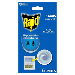 RAID Trampa para moscas adhesiva ventana sin perfume 6 piezas