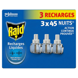 RAID Recambios líquidos para difusor eléctrico repelente de mosquitos y mosquitos tigre 3 recambios
