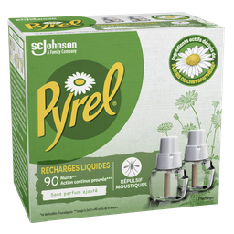 PYREL Anti-Moustiques Répulsif Recharge Liquide Parfum Eucalyptus Action Continue