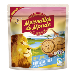 MERVEILLES DU MONDE Tartelettes à la pâte à tartiner cacao et noisettes 180 g