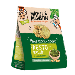 MICHEL ET AUGUSTIN Pequeñas galletas aperitivo pesto albahaca y anacardos 90 g