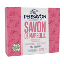 PERSAVON Savon Solide de Marseille Extrait de Calendula Hypoallergénique