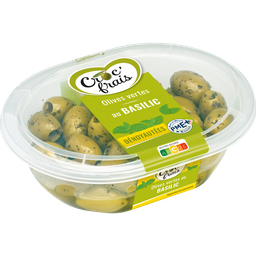 CROC'FRAIS Aceitunas verdes deshuesadas a la albahaca 200 g