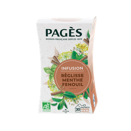 PAGES Infusion Menthe Réglisse Fenouil Bio