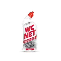 WC NET Toilet Cleaner Gel Active Charcoal Whitening 750 ml