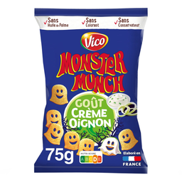 MONSTER MUNCH Snacks de patata crema y cebolla 75 g