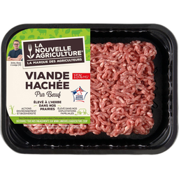 LA NOUVELLE AGRICULTURE Haché vrac Pur Bœuf 15%mg 300g