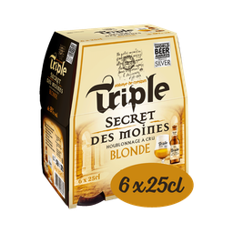 TRIPLE SECRET DES MOINES Cerveja loira 8% 6 x 25 cl