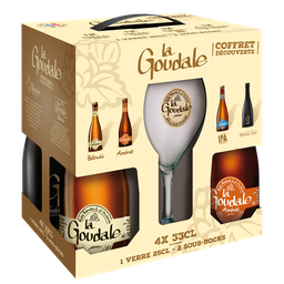 LA GOUDALE Tasting Beer Gift Set + 1 Glass 4 x 33 cl