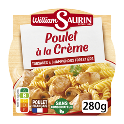 WILLIAM SAURIN Fusilli de frango com natas e cogumelos silvestres 280 g