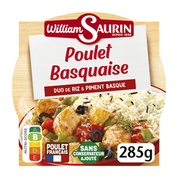 WILLIAM SAURIN Frango à basca com duo de arroz e pimenta basca 285 g