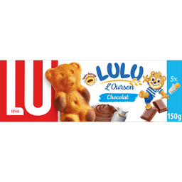 Lulu L'Ourson Gâteaux Fourrés Au Chocolat Sachets Individuels 5 Gâteaux 150G