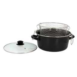 MENASTYL Friteuse 26cm Acier Tous Feux Avec Couvercle Et Panier