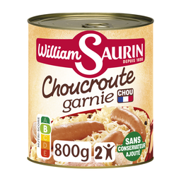 WILLIAM SAURIN Choucroute garnie sans colorant sans arôme artificiel 2 personnes 800 g