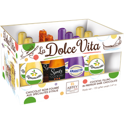 ABTEY Casier dolce vita moulages liqueurs au chocolat noir 155 g