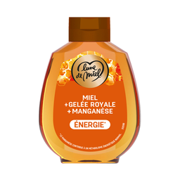LUNE DE MIEL Énergie Miel de Flores Líquido + Jalea Real y Manganeso 230 g