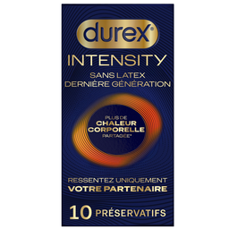 DUREX Préservatifs Sans Latex Chaleur Corporelle Intensity, la boîte de 10