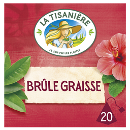 LA TISANIERE Infusión Quemagrasa Sabor Granada 20 bolsitas 36 g