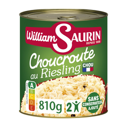 WILLIAM SAURIN Choucroute cuisinée Riesling Le plat familial de 810 g