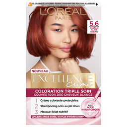Coloration cheveux n°5-6 châtain clair auburn permanente L'ORÉAL PARIS