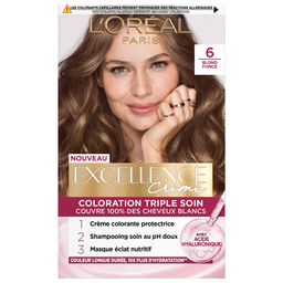 L'OREAL Excellence crème colorante triple soin 6 blond foncé 4 produits 1 kit