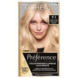 L'OREAL Préférence coloration 9.1 Oslo blond très clair cendré 1 kit