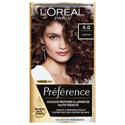 Coloration Permanente 4.0 Châtain Brillance Haute Intensité Préférence L'OREAL PARIS