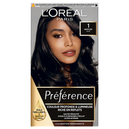 Coloration Permanente 1.0 Noir Intense Brillance Haute Intensité Préférence L'OREAL PARIS