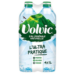 VOLVIC Agua Mineral Natural 4 x 1 L