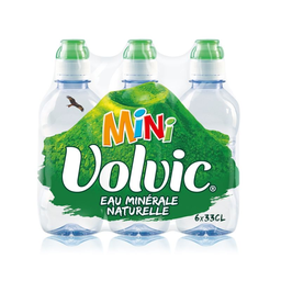 VOLVIC eau minérale naturelle bouchon sport: le pack de 6 bouteilles 33cl