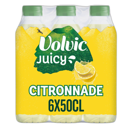 VOLVIC Eau aromatisée juicy citronnade au jus de citron bouteilles 6x50cl - 6x50cl