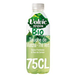 VOLVIC Infusion Bio Boisson Aromatisée Touche De Matcha Thé Vert 75 cl