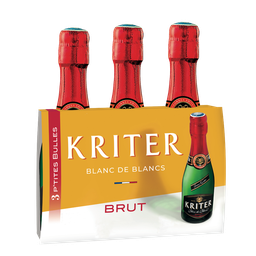 KRITER Vin mousseux brut blanc de blancs 3X20cl - 60cl