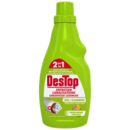 DESTOP Gel entretien canalisations javel fraîcheur agrumes 750 ml