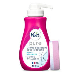 VEET Creme depilatório de duche pure peles sensíveis 400 ml