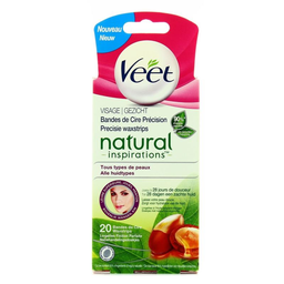 VEET Bandas de cera facial com óleo de argão X20