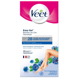 VEET Bandas de cera peles sensíveis 20 unidades