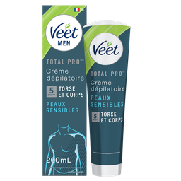 VEET Creme depilatório homem corpo e pernas peles sensíveis 200 ml