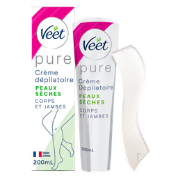 VEET Crema depilatoria pure cuerpo y piernas pieles secas 200 ml
