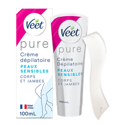 VEET Crema depilatoria pura cuerpo y piernas pieles sensibles 100 ml