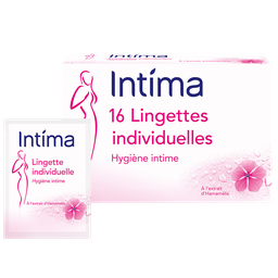 Intima Lingettes Intimes Individuelles Fraîcheur Immédiate 16 Sachets