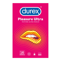 DUREX Préservatif Pleasure Ultra, la boîte de 16 préservatifs