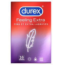 DUREX Préservatif Feeling Extra, 16 unités