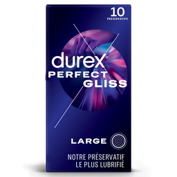DUREX Perfect Gliss Préservatifs Extra Lubrification 10 Préservatifs