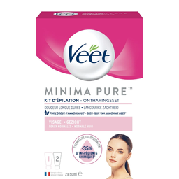 VEET Crema depilatoria facial Minima Pure lote de 2 tubos de 50 ml