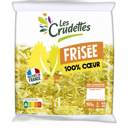 LES CRUDETTES Salade 100% frisée cœur LES CRUDETTES — le sachet de 150g
