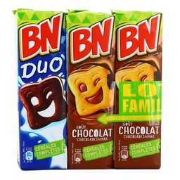 BN biscuits chocolat: les 3 paquets de 295g