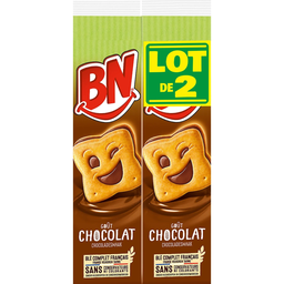 BN Bolachas Recheadas de Chocolate Cereais Integrais 2 x 285 g