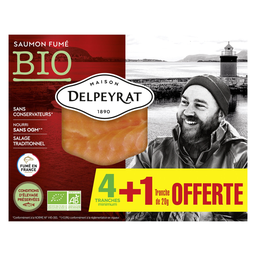 DELPEYRAT Salmão fumado bio 140 g